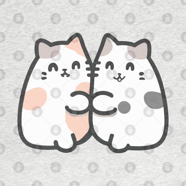 cute cartoon cat couple valentine by Kawaii Bomb